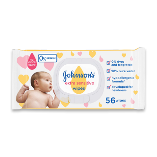 Buy Johnson's Extra Sensititive Wipes - 56 count in Saudi Arabia