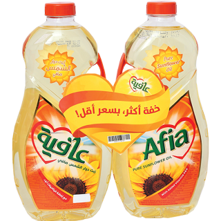 Buy Afia Sunflower Oil - 2×1.5L in Saudi Arabia