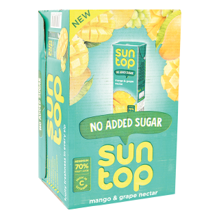 Buy Suntop Mango & Grape No Added Sugar - 18×180Ml in Saudi Arabia