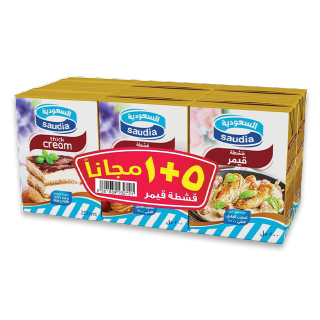 Buy Saudia Thick Cream - 6×200Ml in Saudi Arabia