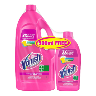 Buy Vanish Pink Fabric Stain Remover Liquid + 500 Ml Free - 3L in Saudi Arabia