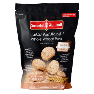 Buy Sunbulah Whole Wheat Rusk With Bran - 300G in Saudi Arabia