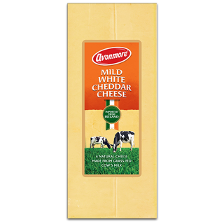 Buy Avonmore Mild White Cheddar Cheese from Ireland - 250 g in Saudi Arabia