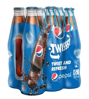 Buy Pepsi Carbonated Soft Drink Glass Bottle - 6 × 250-300Ml in Saudi Arabia