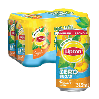 Buy Lipton Iced Tea Peach Zero - 6×315Ml in Saudi Arabia