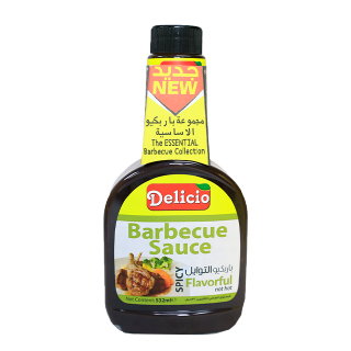 Buy Delicio Barbecue Sauce Spicy Flavorful Not Hot - 532Ml in Saudi Arabia