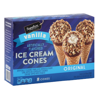 Buy Safeway Signature Select Ice Cream Cones Vanilla Original - 8 count in Saudi Arabia