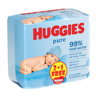 Buy Huggies Baby Wipes Pure - 56 Count in Saudi Arabia