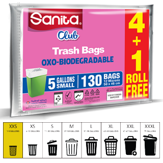 Sanita Club - Garbage Bags 30 Gallons Medium 20 Bags