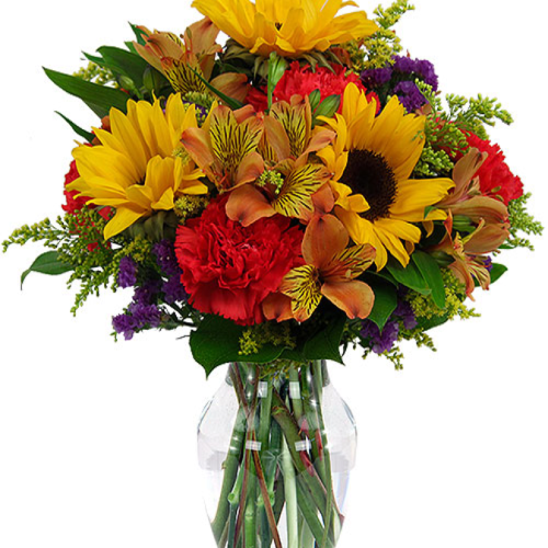 Image of the Sunflower Sensation fall floral arrangement