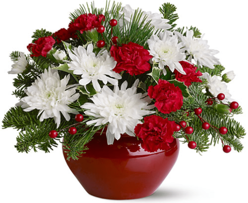 Image of the Holly Jolly floral arrangement