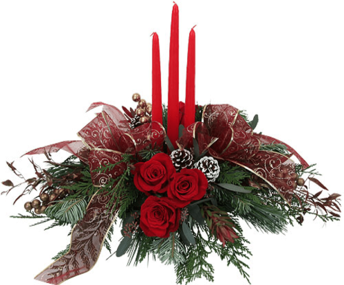 Image of the Tis the Season floral centerpiece