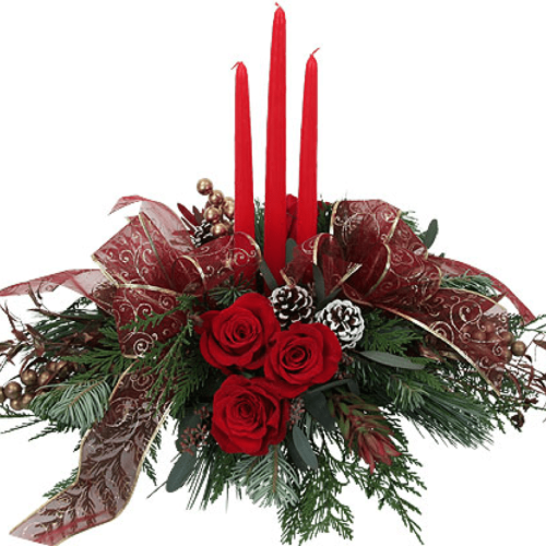 Image of the Tis the Season floral centerpiece