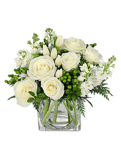 Image of the Arctic Cheer floral arrangement