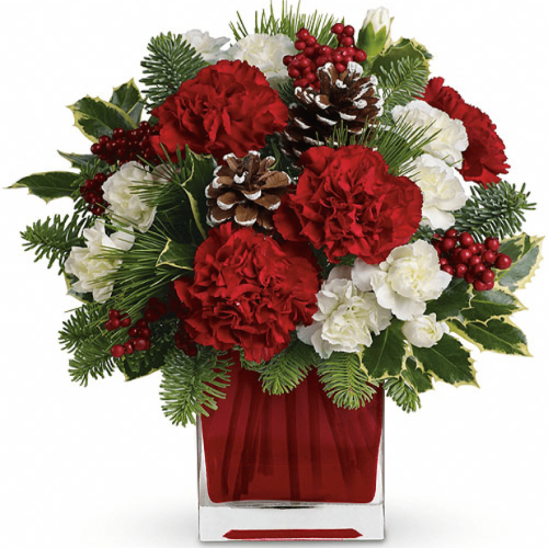 Image of the Happy Holidays floral arrangement