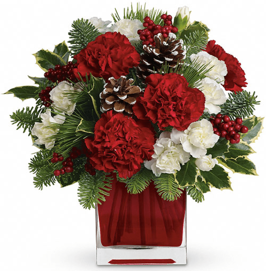 Image of the Happy Holidays floral arrangement