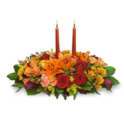 Image of the Thanks Giving Feast floral centerpiece