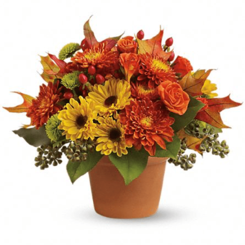 Image of the Viking Victory fall floral arrangement