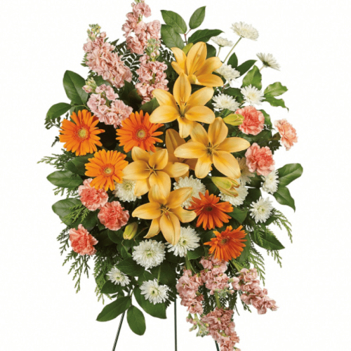 Image of the Peaceful Peach floral arrangement