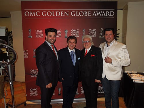 Bruno Frustaci, Salvatore Fodera (OMC World President) with Winning Models Michele & Marco - Gents Division