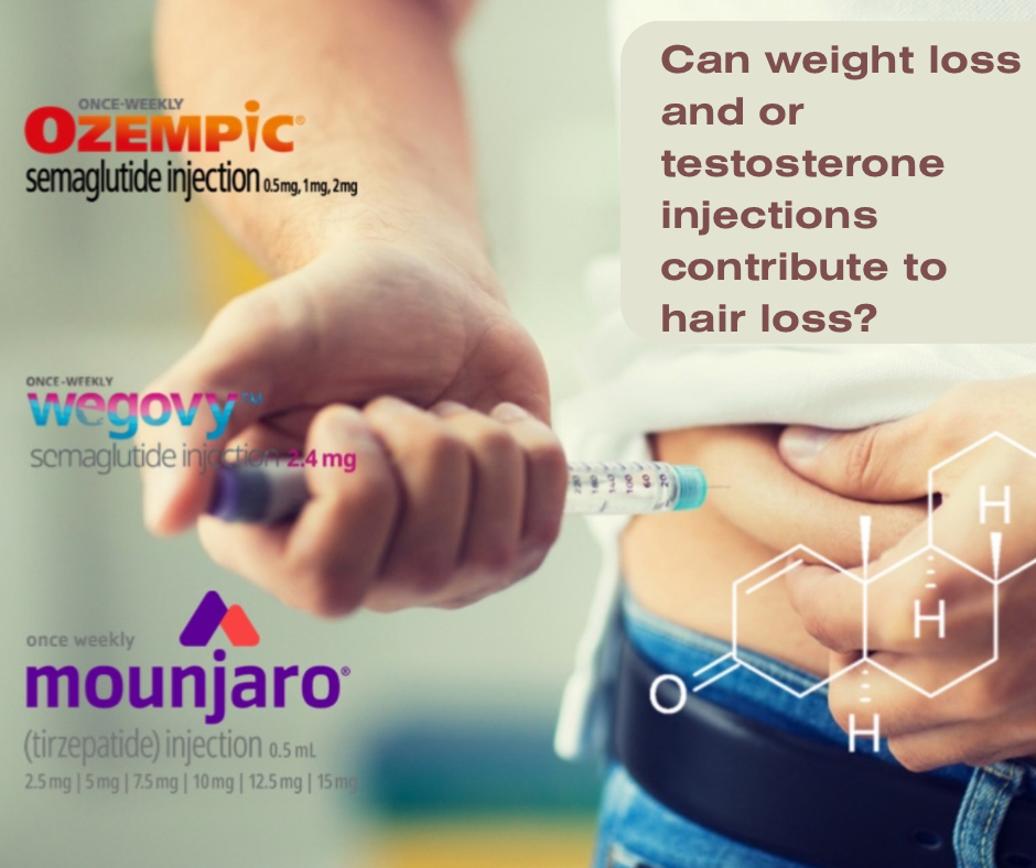 Can weight loss and testosterone contribute to hair loss