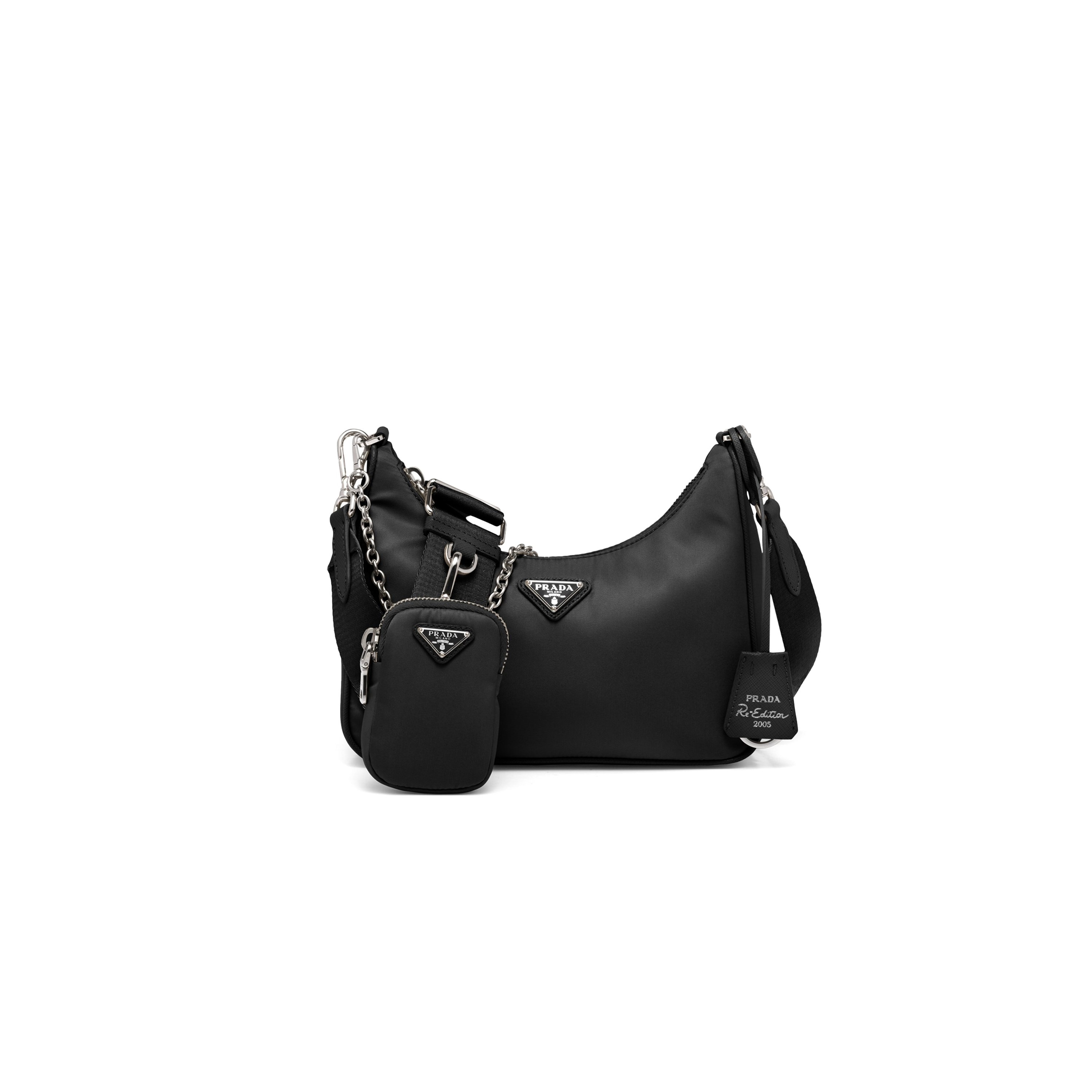 Borsa Prada Re-edition 2005 In Re-nylon, Donna, Nero