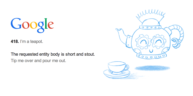 what are the google secrets: teapot
