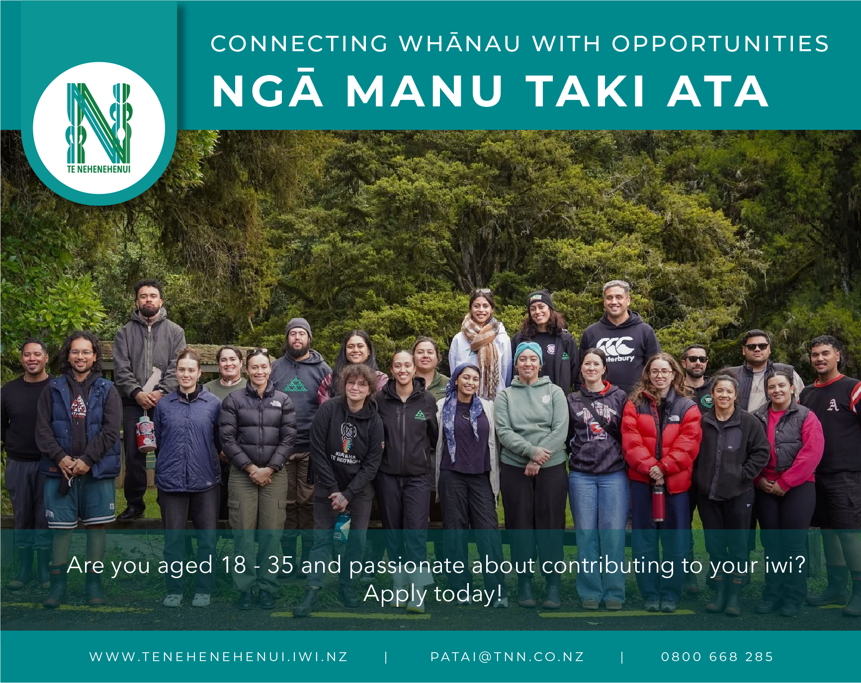 Tihei Rangatahi Te Rangatahi Rōpū – Expressions of interest - Te Nehenehenui