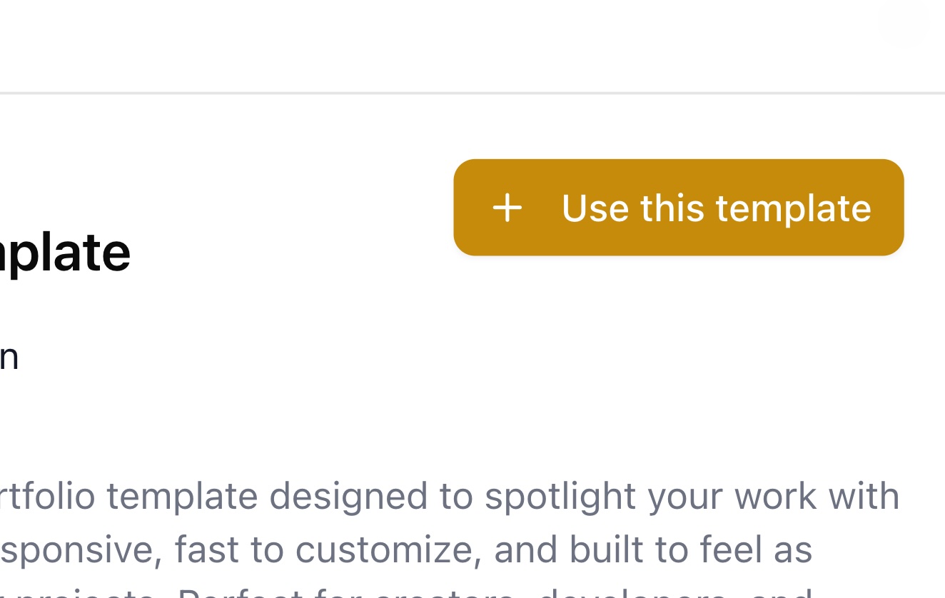 Template instantly loaded as a live project inside the editor
