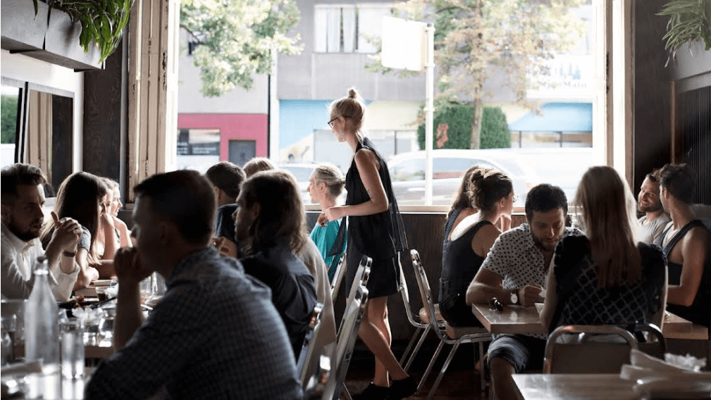 The Acorn - Seated guests in interior restaurant