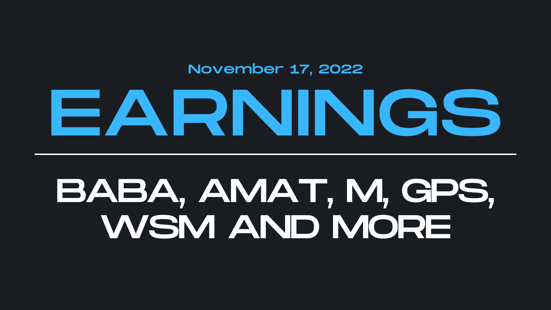 November 17, 2022 earnings