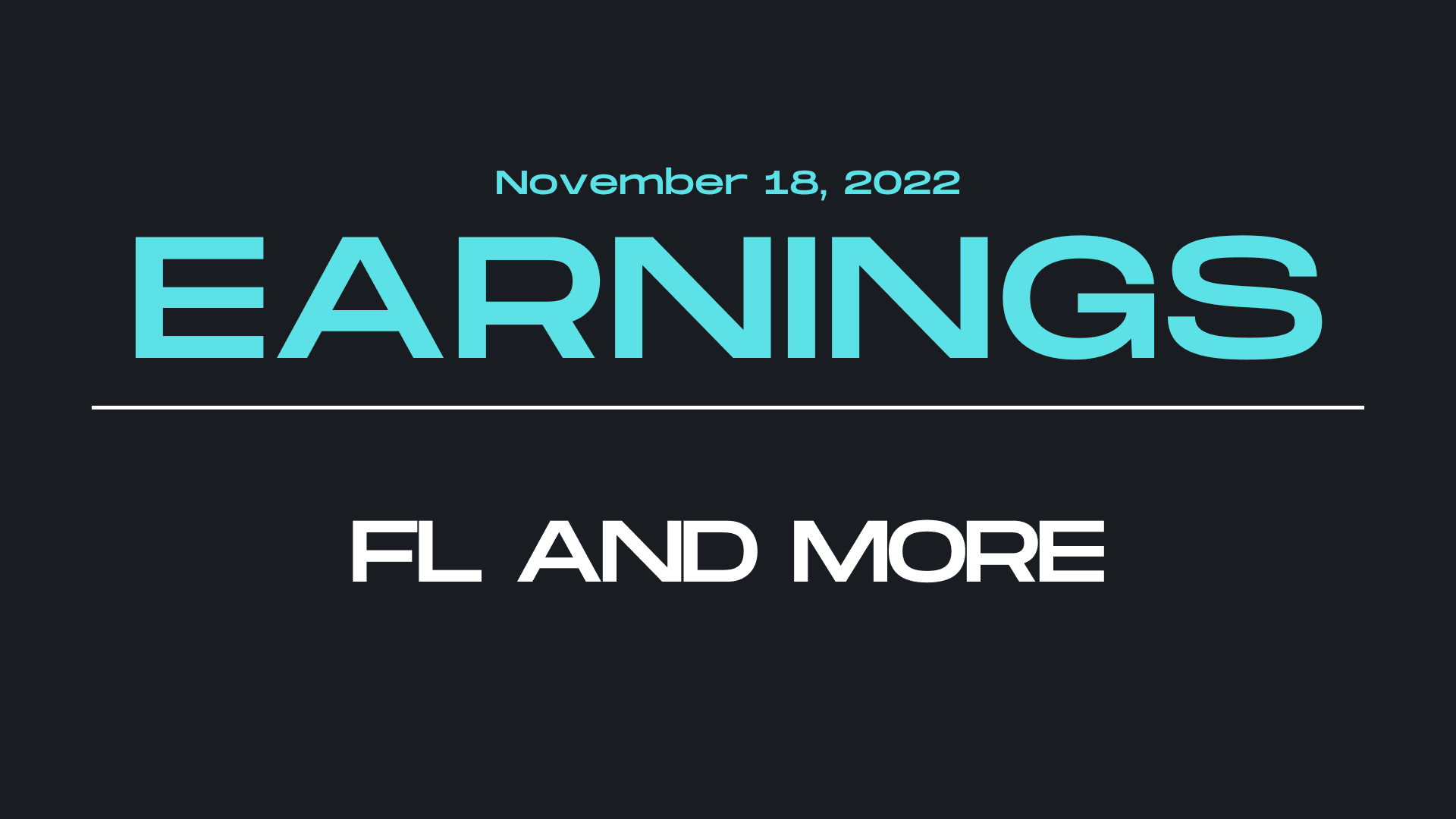November 18, 2022 earnings