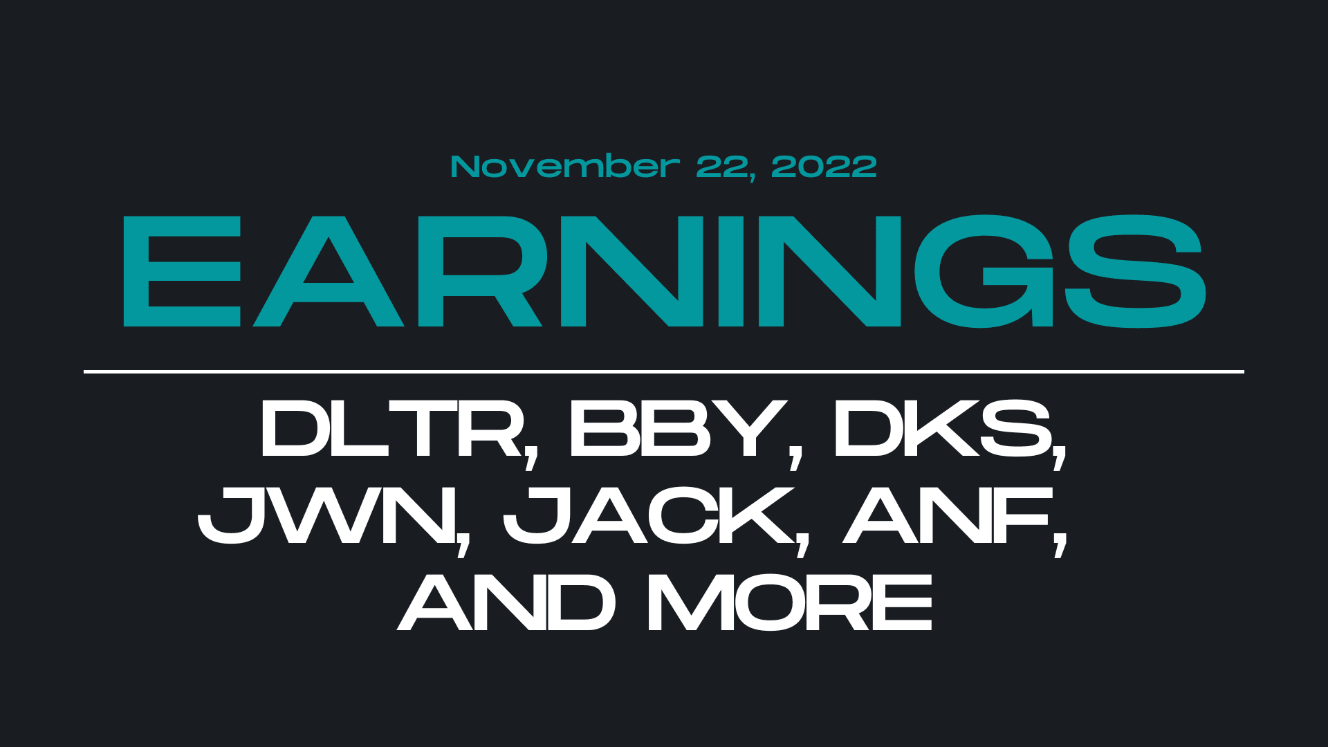 November 22, 2022 earnings