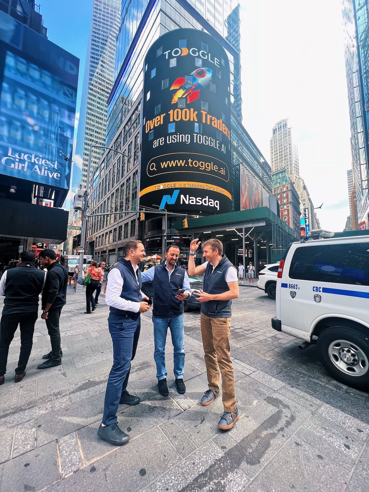 G, Jan and Chef at Nasdaq