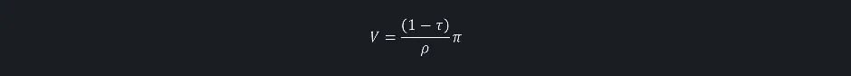 formula for V