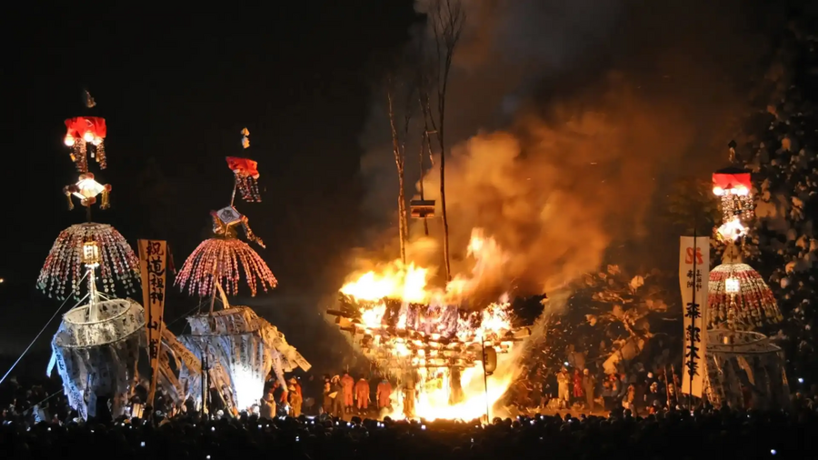 Nozawa Onsen Dosojin Fire Festival