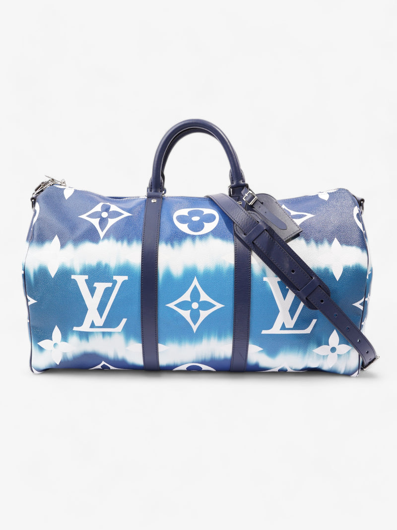 Louis Vuitton Keepall Bandouliere Escale 50 Blue and White Monogram Coated Canvas