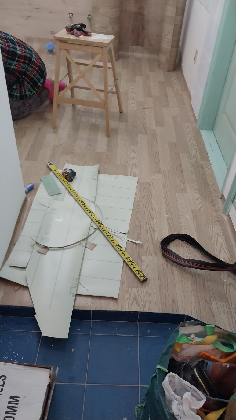 병방동 싱크대 설치+인테리어 시공 이 정도면 리모델링 급 변화! 고객만족 인천 계양구 병방동 장판시공 전등교체 타일보수