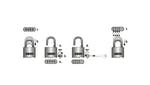 ABUS Mechanical 190/60 60mm Heavy-Duty Combination Padlock Closed Shackle (4-Digit) Carded