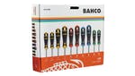 Bahco BahcoFit Coloured Handle Screwdriver Set, 10 Piece SL/PH/PZ/TX