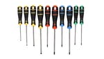 Bahco BahcoFit Coloured Handle Screwdriver Set, 10 Piece SL/PH/PZ/TX