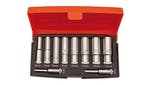 Bahco S0810L 1/4in Drive Deep Socket Set of 10 Metric