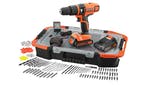 Black & Decker EGBL188BAST Combi Drill 18V 2 x 1.5Ah Li-ion + Accessory Set