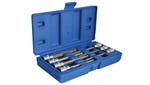 BlueSpot Tools 3/8in Drive Extra Long Hex Ball Socket Bit Set, 7 Piece