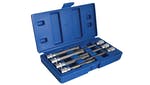 BlueSpot Tools 3/8in Drive Extra Long Spline Socket Bit Set, 7 Piece