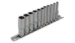 BlueSpot Tools Deep Socket Set of 11 Metric 1/4in Square Drive