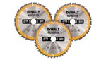 Image of DEWALT DT1962 Construction Circular Saw Blade 3 Pack 216 x 30mm 2 x 24T 1 x 40T