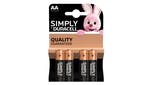 Image of Duracell Simply AA Alkaline MN1500 Batteries (Pack 4)