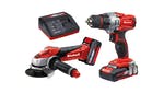 Image of Einhell TE-TK 18 Li Drill & Grinder Kit 18V 1 x 1.5Ah & 1 x 3.0Ah Li-ion