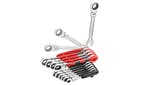 Facom 467BF.JP10PB Ratchet Combination Flexi Wrench Set, 10 Piece